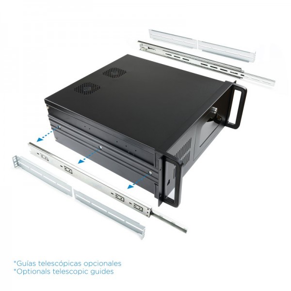 Tooq caja rack-406n-usb3 4u 19" atx sin f.a negro