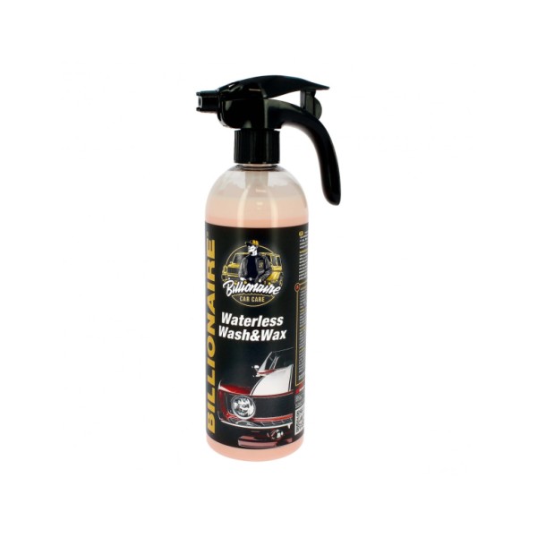 Billionaire Waterless Wash&Wax Limpieza en Seco con Cera Líquida Rápida en Spray Sin Necesidad de Agua Aroma a Melocotón 750ml