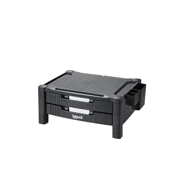 Iggual em2c elevador monitor 2 cajones negro
