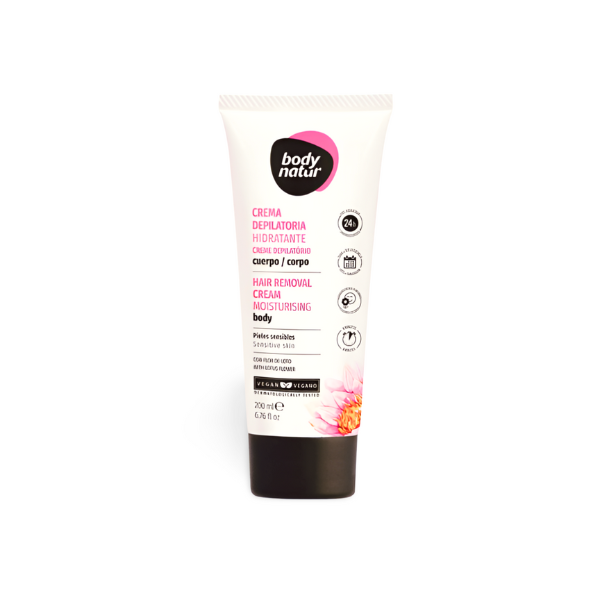 Body natur crema depilatoria hidratante cuerpo flor de loto 200ml