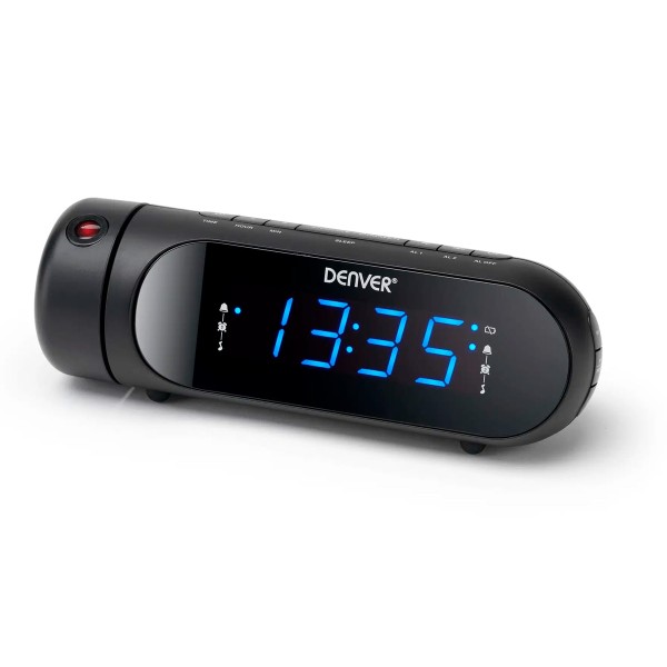 Denver cpr-700 negro / radio reloj con proyector y función de doble alarma